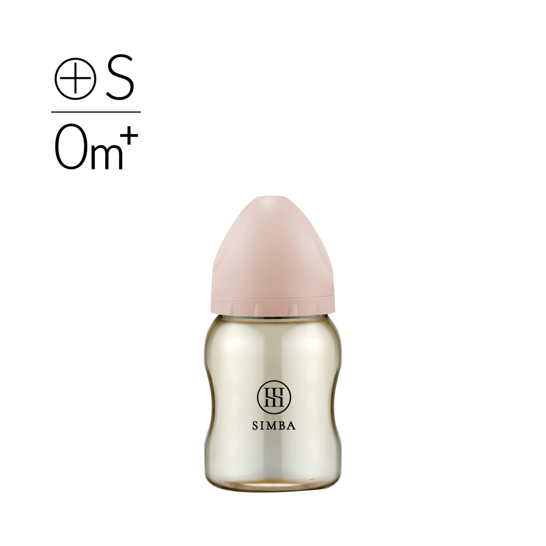 小獅王辛巴|蘊蜜鉑金PPSU寬口防脹氣奶瓶 200ml-【栗粉】新生兒適用(圓孔S)