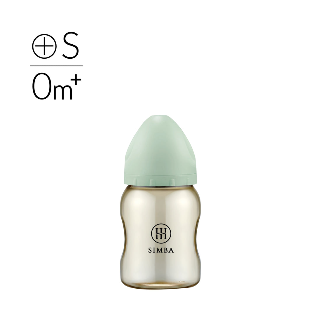 小獅王辛巴|蘊蜜鉑金PPSU寬口防脹氣奶瓶 200ml-【綠沐】新生兒適用(圓孔S)