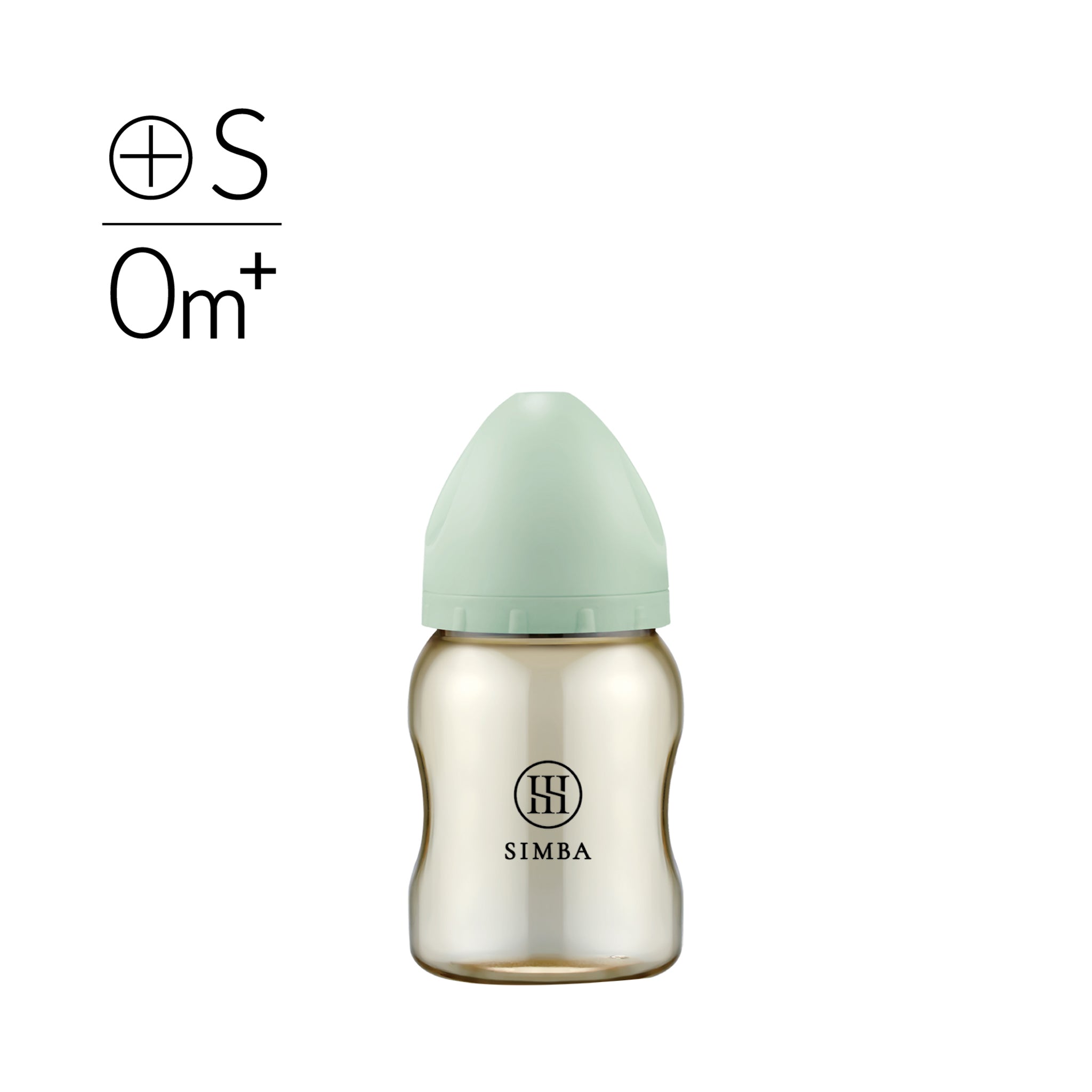 小獅王辛巴｜蘊蜜鉑金PPSU寬口防脹氣奶瓶 200ml－【綠沐】新生兒適用（圓孔S）
