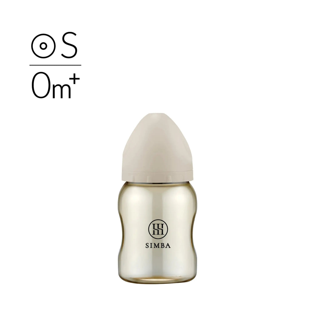Simba | Allongé PPSU Wide Neck Anti-Colic Feeding Bottle 200ml -Nook【Beige】Newborn (Round Hole S) Simba