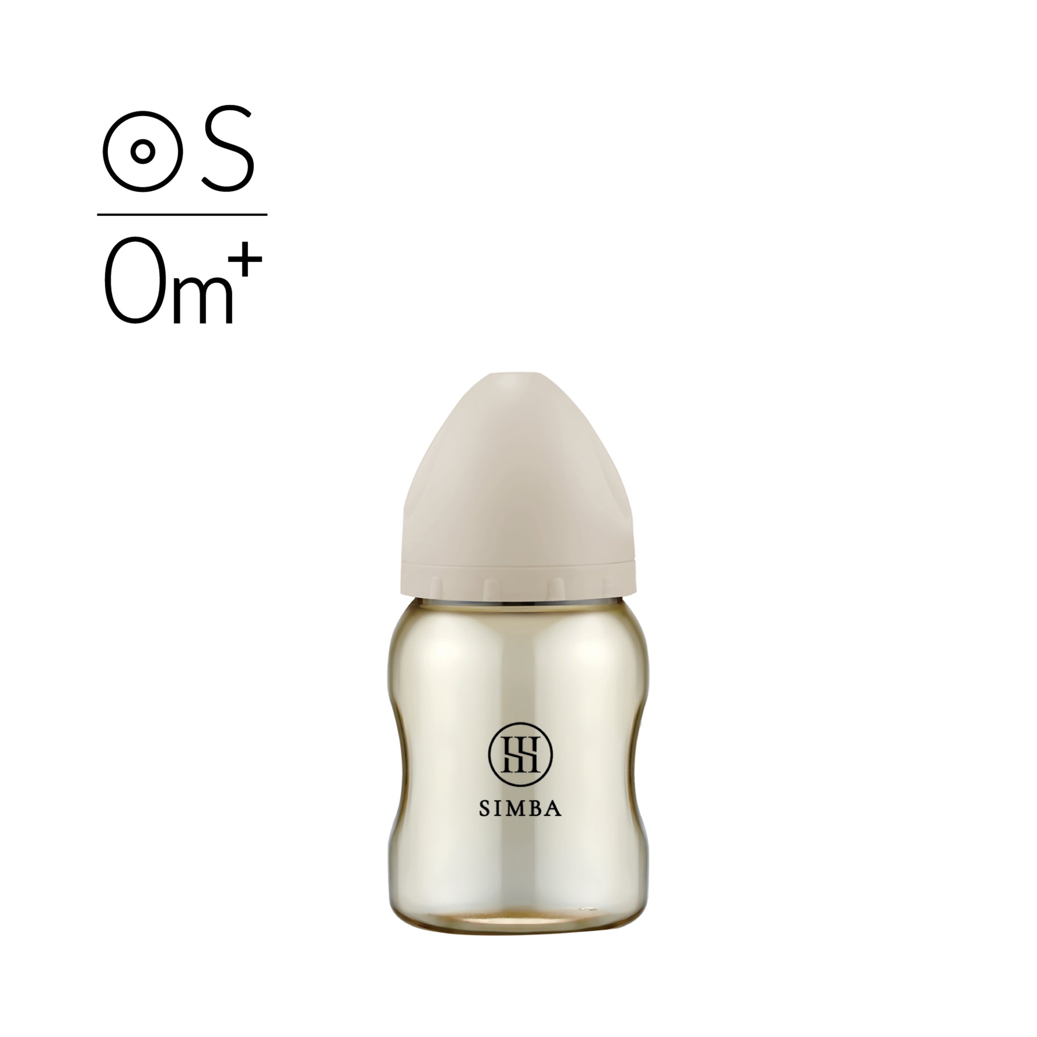 小獅王辛巴｜蘊蜜鉑金PPSU寬口防脹氣奶瓶 200ml－【奶茶色】新生兒適用（圓孔S）
