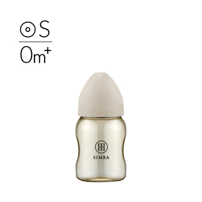 小獅王辛巴｜蘊蜜鉑金PPSU寬口防脹氣奶瓶 200ml－【奶茶色】新生兒適用（圓孔S）
