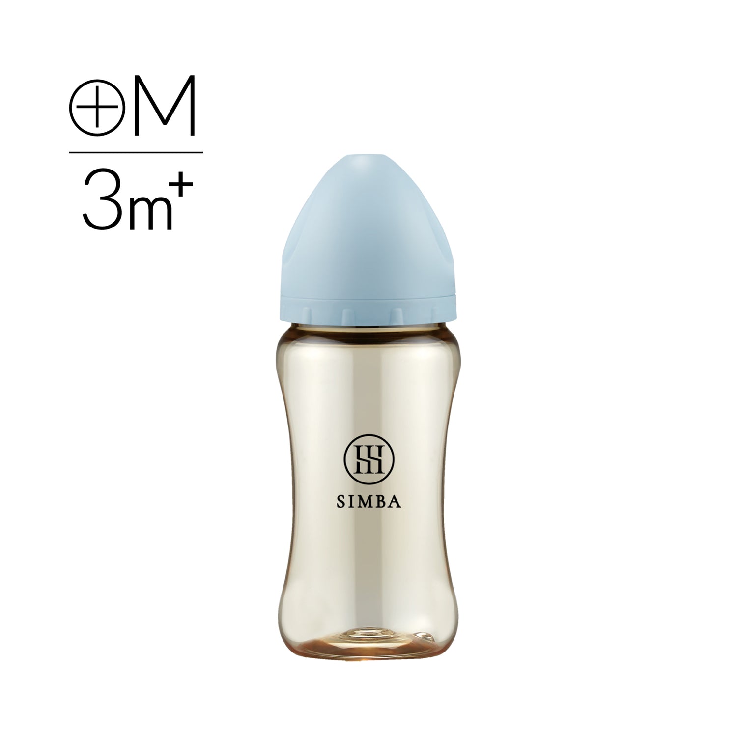 小獅王辛巴｜蘊蜜鉑金PPSU寬口防脹氣奶瓶 270ml－【晨藍】全齡適用（十字孔M）
