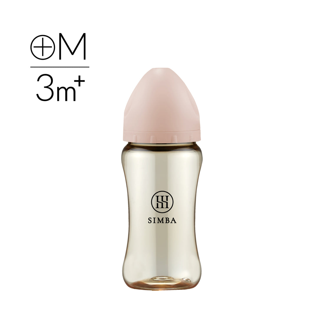 小獅王辛巴|蘊蜜鉑金PPSU寬口防脹氣奶瓶 270ml-【栗粉】全齡適用(十字孔M)