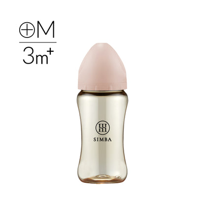 Simba Allongé PPSU Wide Neck Anti-Colic Feeding Bottle 270ml【3–6 months | M-size Cross-Cut Teat】