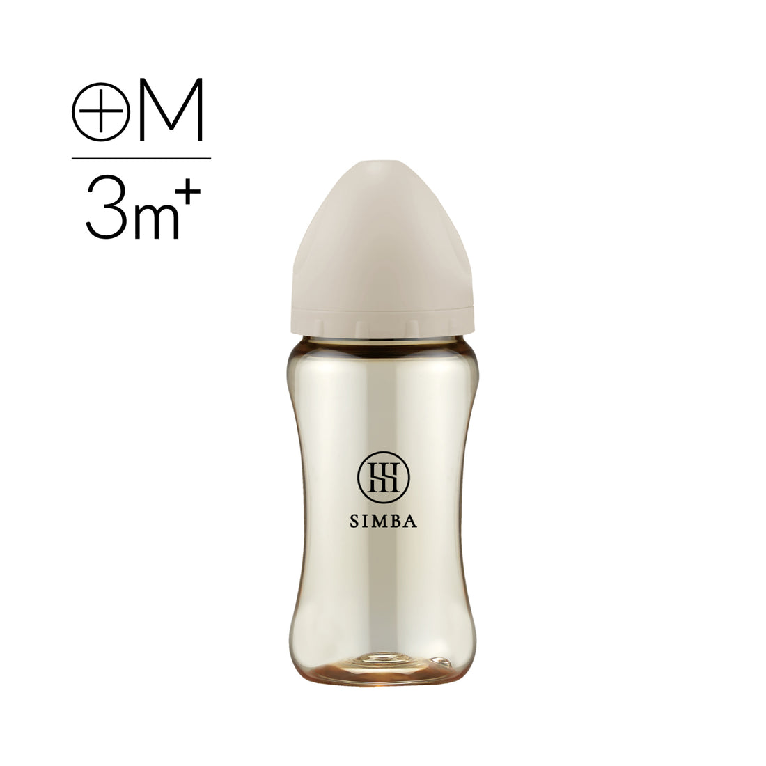 小獅王辛巴|蘊蜜鉑金PPSU寬口防脹氣奶瓶 270ml-【奶茶色】全齡適用(十字孔M)