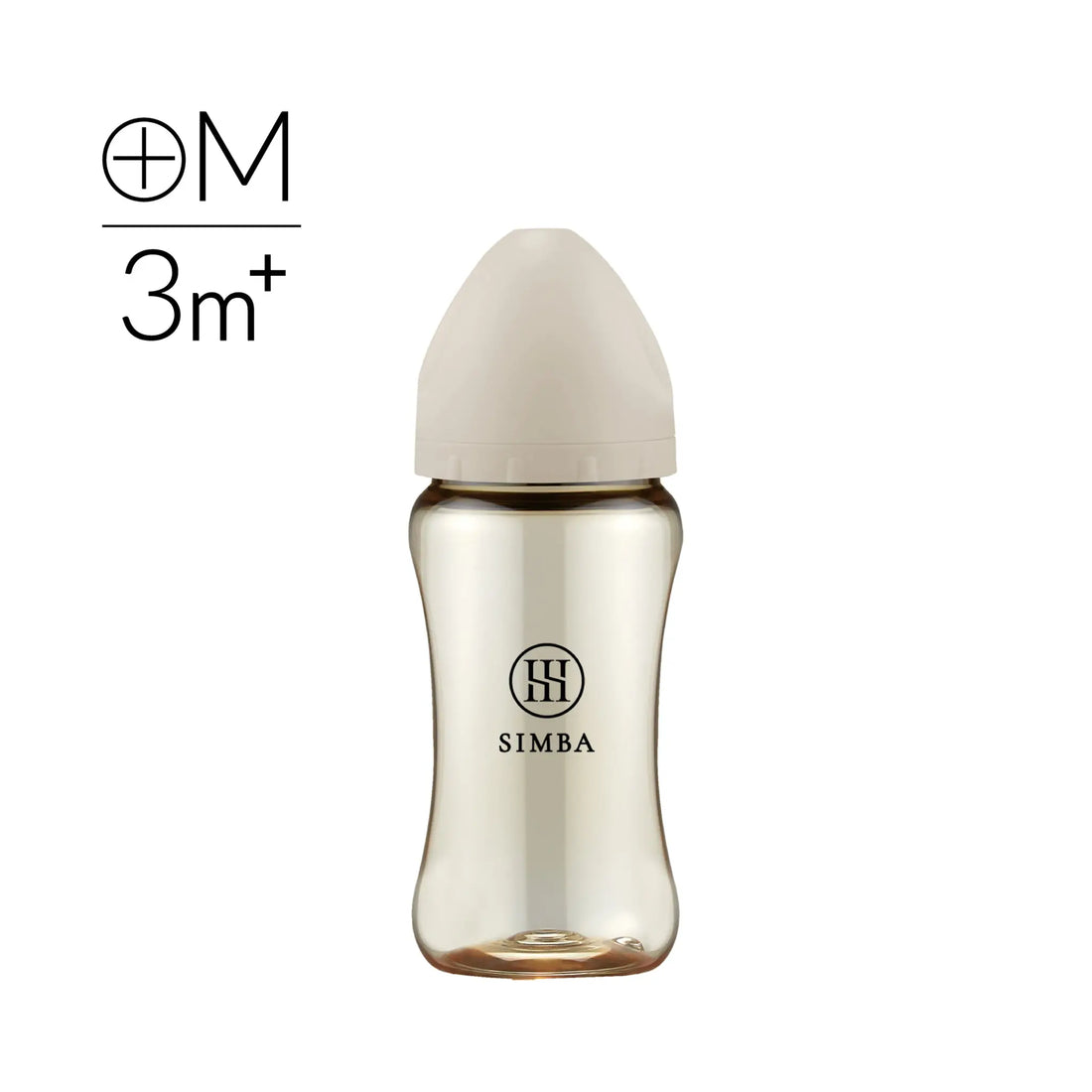 Simba | Allongé PPSU Wide Neck Anti-Colic Feeding Bottle 270ml -Nook【Beige】All Ages (Cross Hole M) Simba