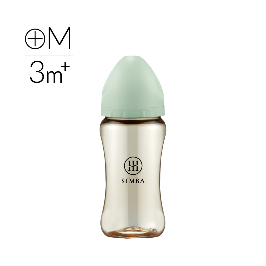 小獅王辛巴|蘊蜜鉑金PPSU寬口防脹氣奶瓶 270ml-【綠沐】全齡適用(十字孔M)