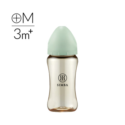 Simba Allongé PPSU Wide Neck Anti-Colic Feeding Bottle 270ml【3–6 months | M-size Cross-Cut Teat】