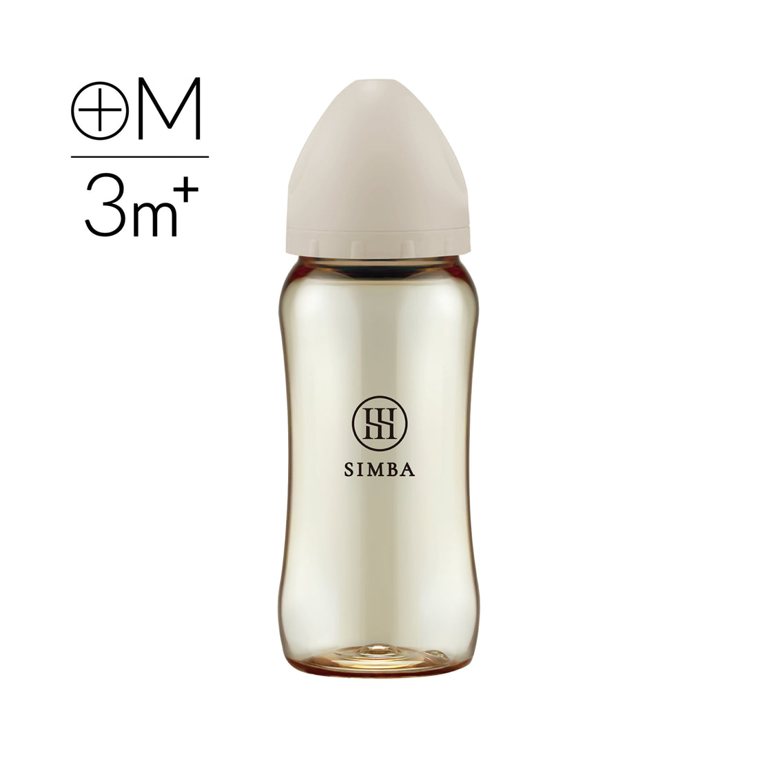 Simba | Allongé PPSU Wide Neck Anti-Colic Feeding Bottle 360ml -Nook【Beige】All Ages (Cross Hole M)