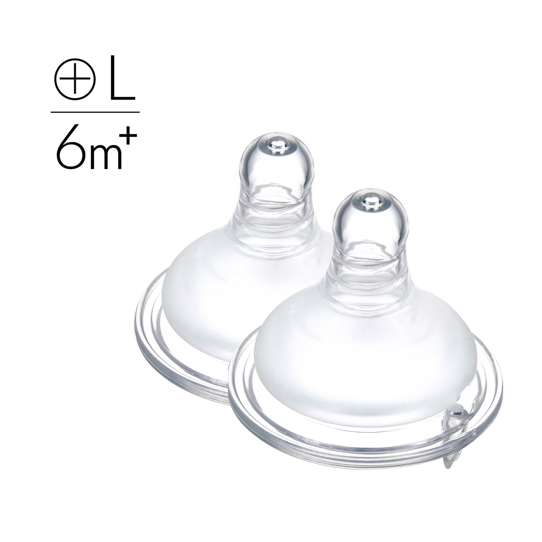 Simba | Allongé Silky Soft Teat– Anti-Colic, Wide Neck, L Cross Hole【6m+, 2-Pack】