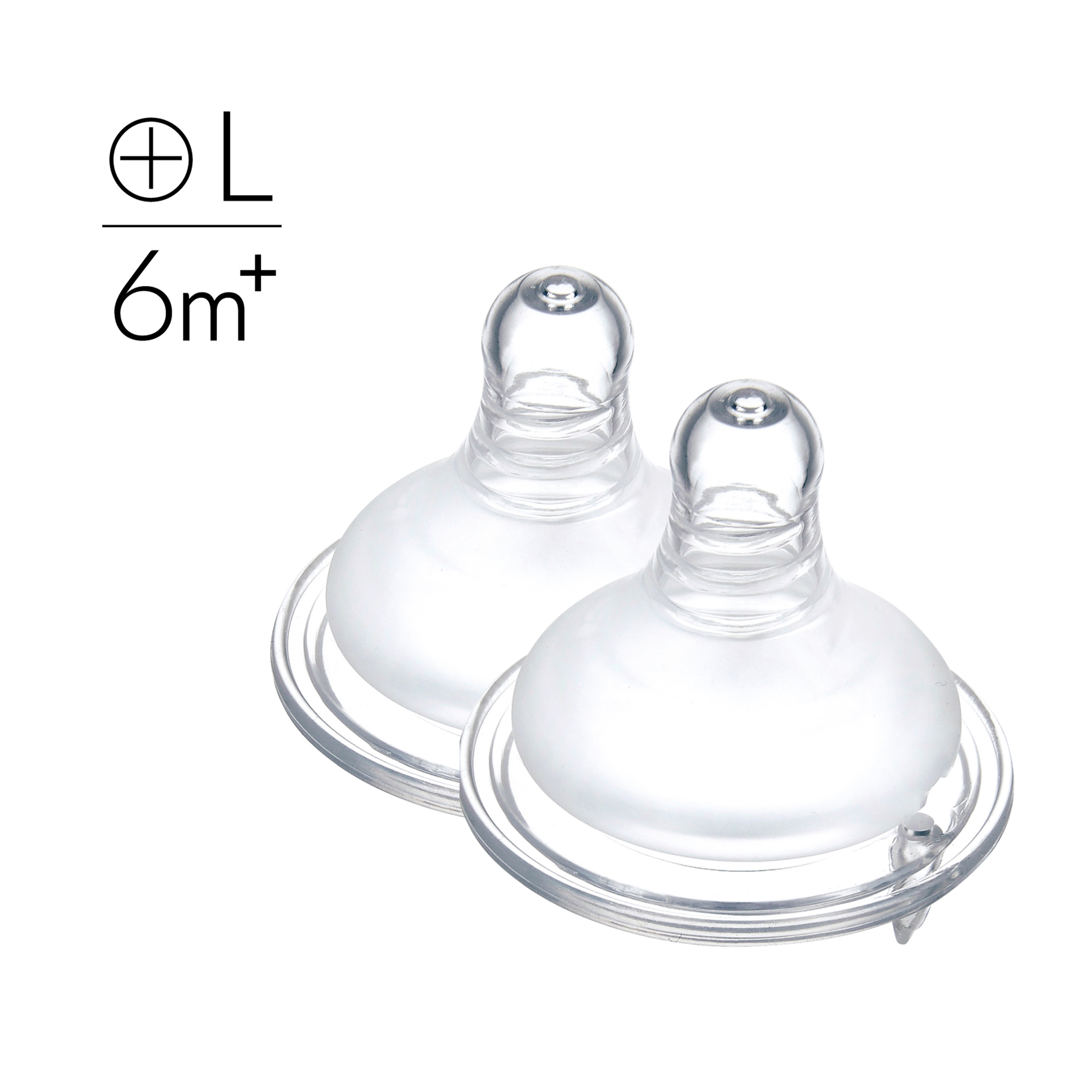 Simba | Allongé Silky Soft Teat– Anti-Colic, Wide Neck, L Cross Hole【6m+, 2-Pack】