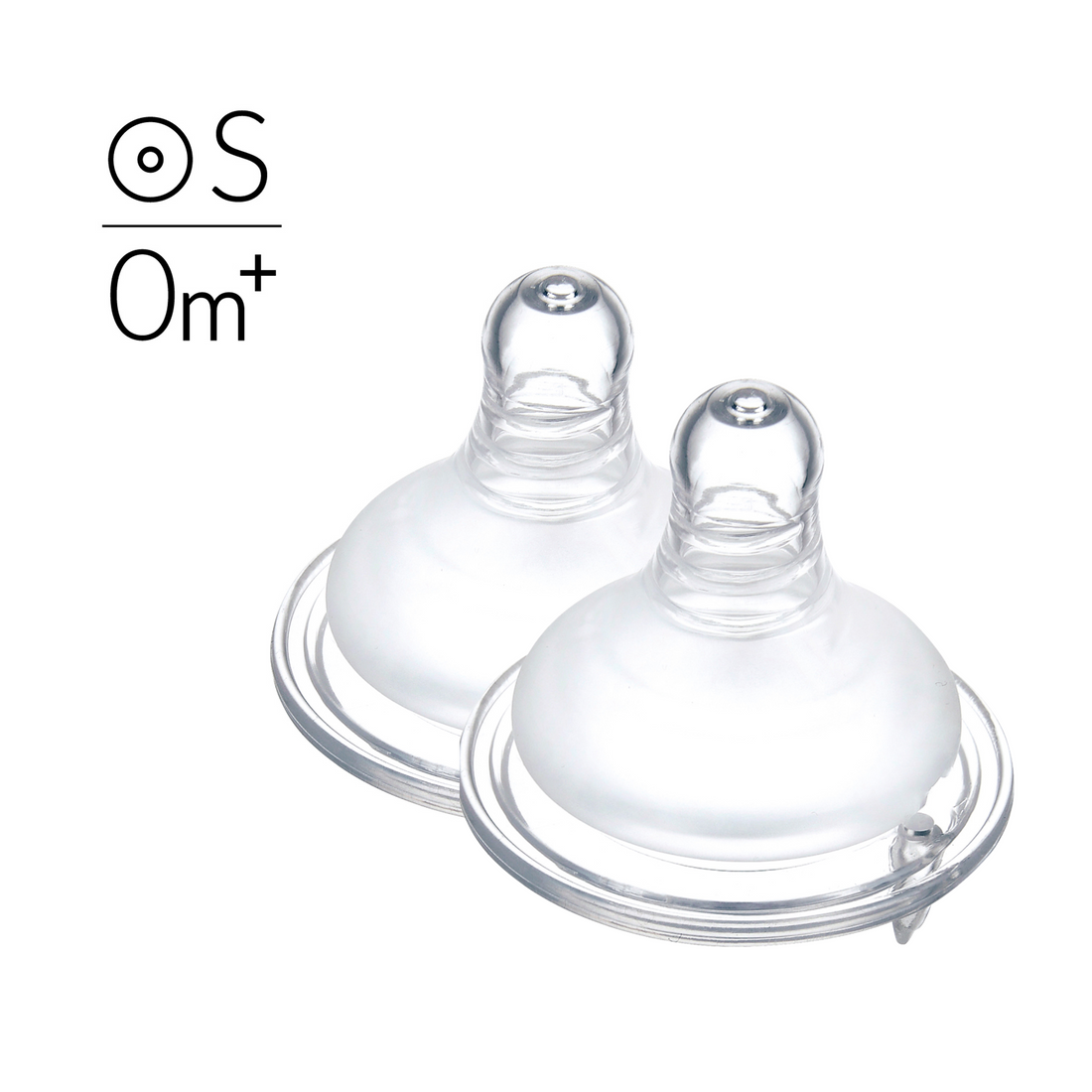 Simba | Allongé Silky Soft Teat– Anti-Colic, Wide Neck, S Round Hole【Newborn, 2-Pack】