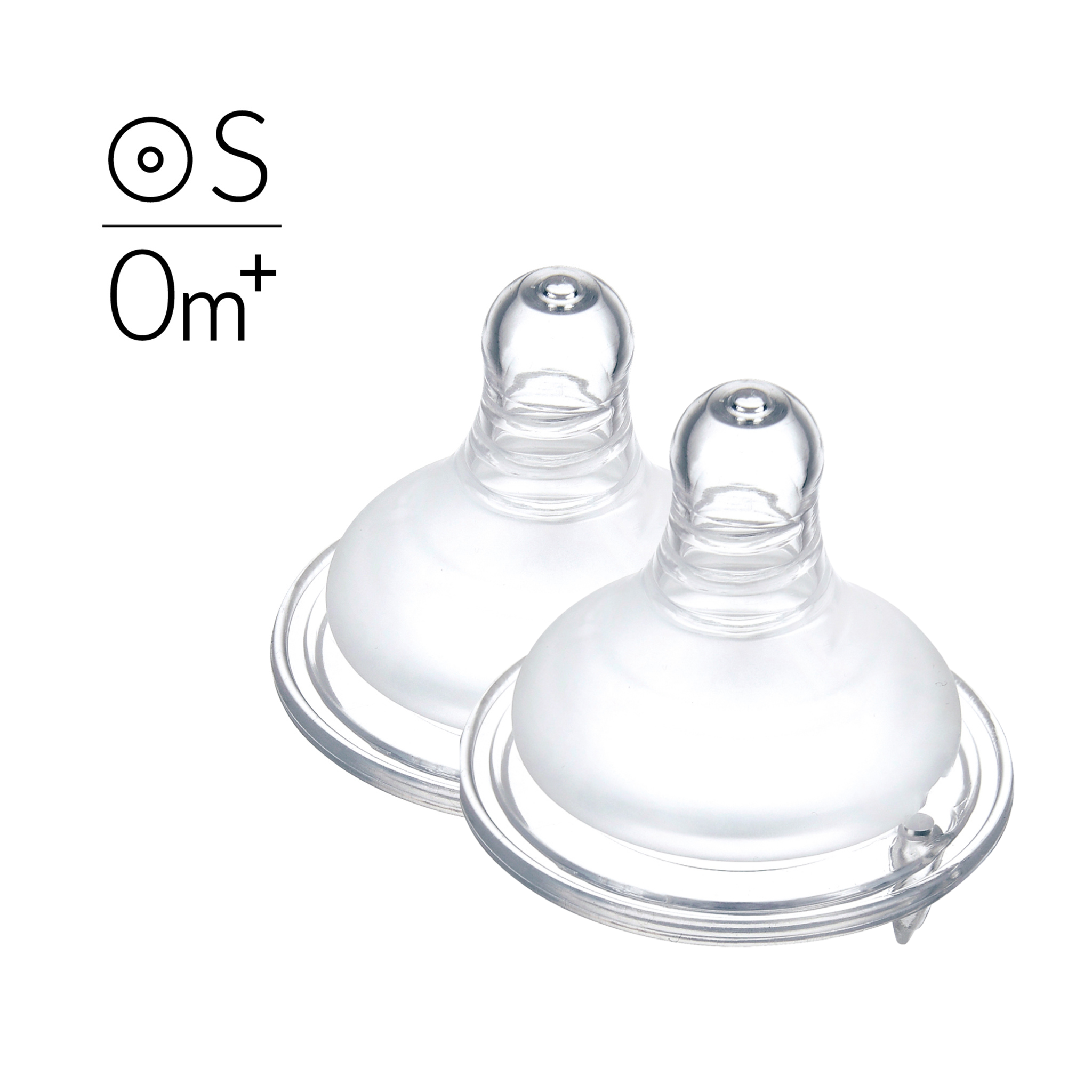 Simba | Allongé Silky Soft Teat– Anti-Colic, Wide Neck, S Round Hole【Newborn, 2-Pack】