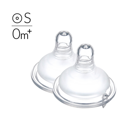 Simba | Allongé Silky Soft Teat– Anti-Colic, Wide Neck, S Round Hole【Newborn, 2-Pack】