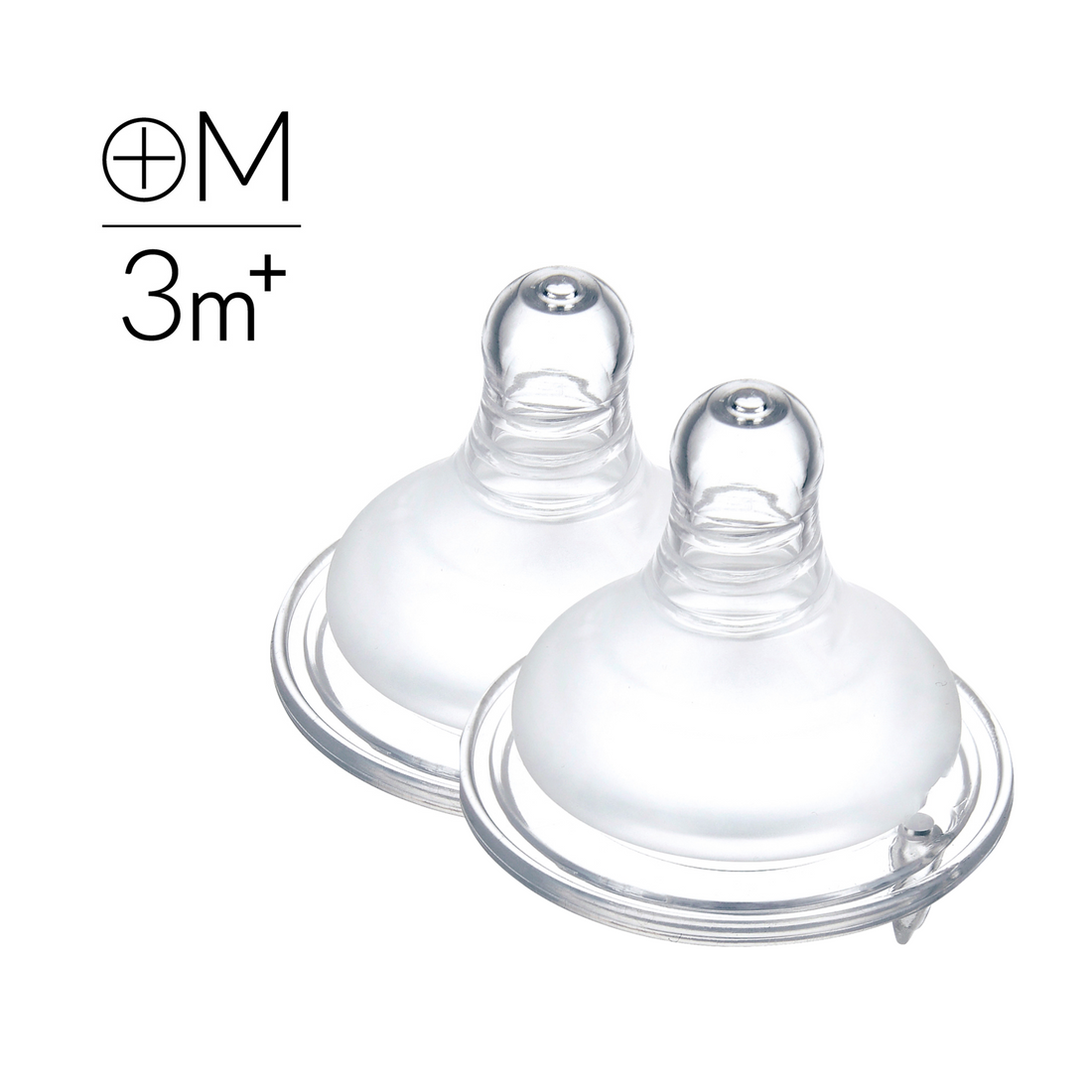 Simba | Allongé Silky Soft Teat– Anti-Colic, Wide Neck, M Cross Hole【3m+, 2-Pack】