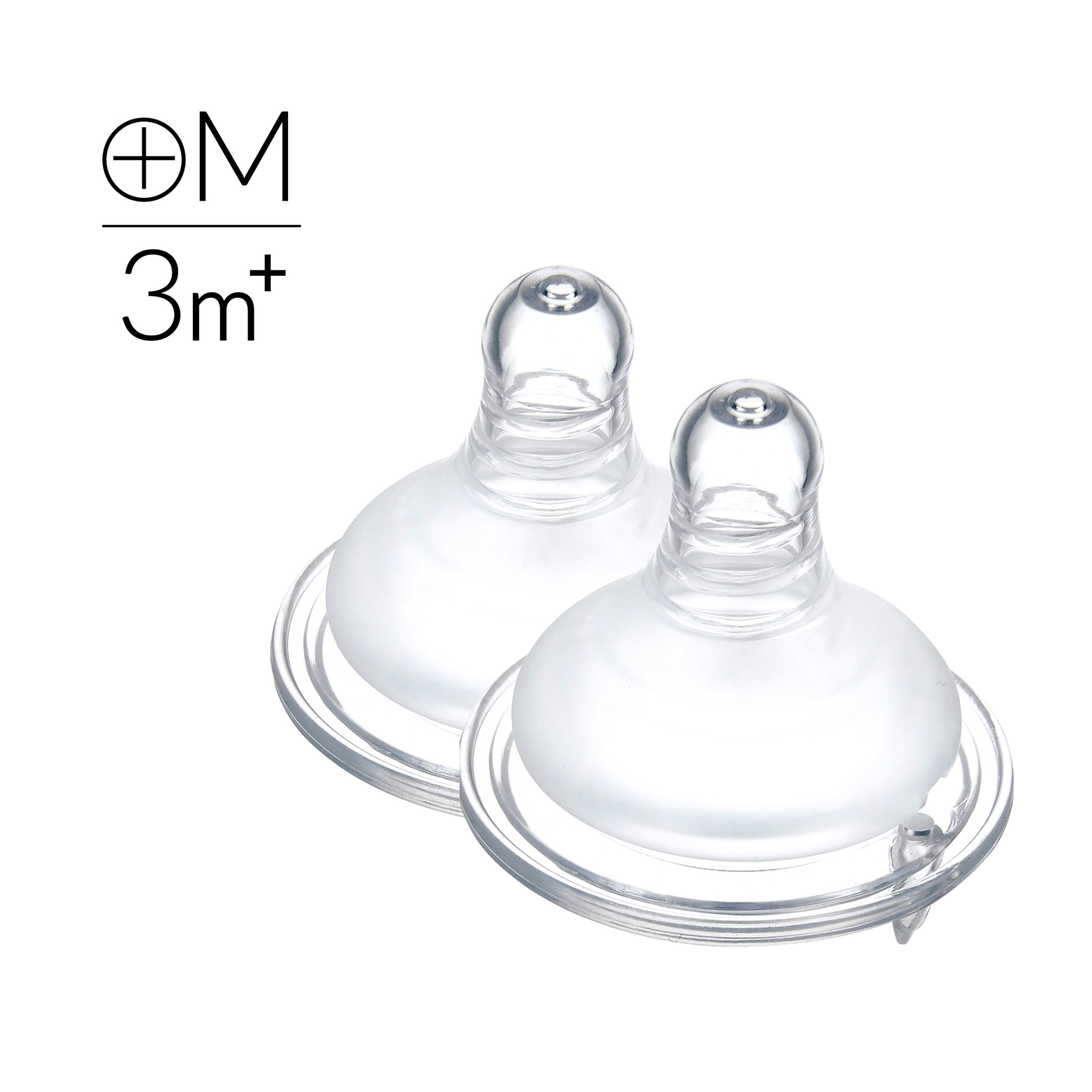 Simba | Allongé Silky Soft Teat– Anti-Colic, Wide Neck, M Cross Hole【3m+, 2-Pack】