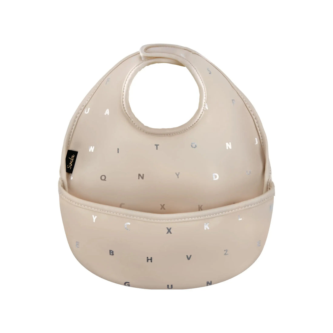 【NEW ARRIVALS】Simba Waterproof Baby Bib【Cream Alphabet】 - Anini Baby Australia