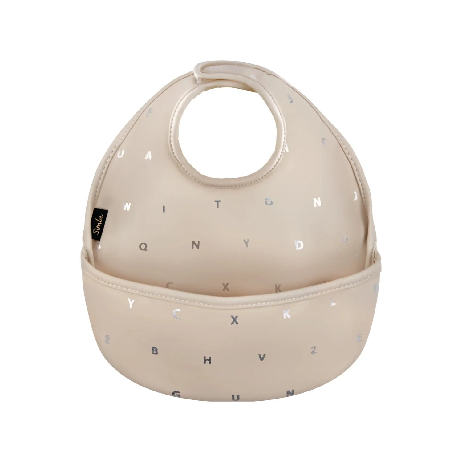 【NEW ARRIVALS】Simba Waterproof Baby Bib【Cream Alphabet】 - Anini Baby Australia