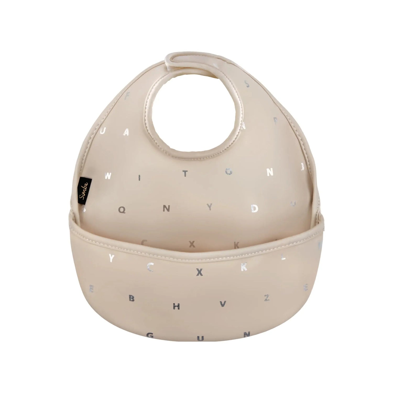 【NEW ARRIVALS】Simba Waterproof Baby Bib【Cream Alphabet】 - Anini Baby Australia