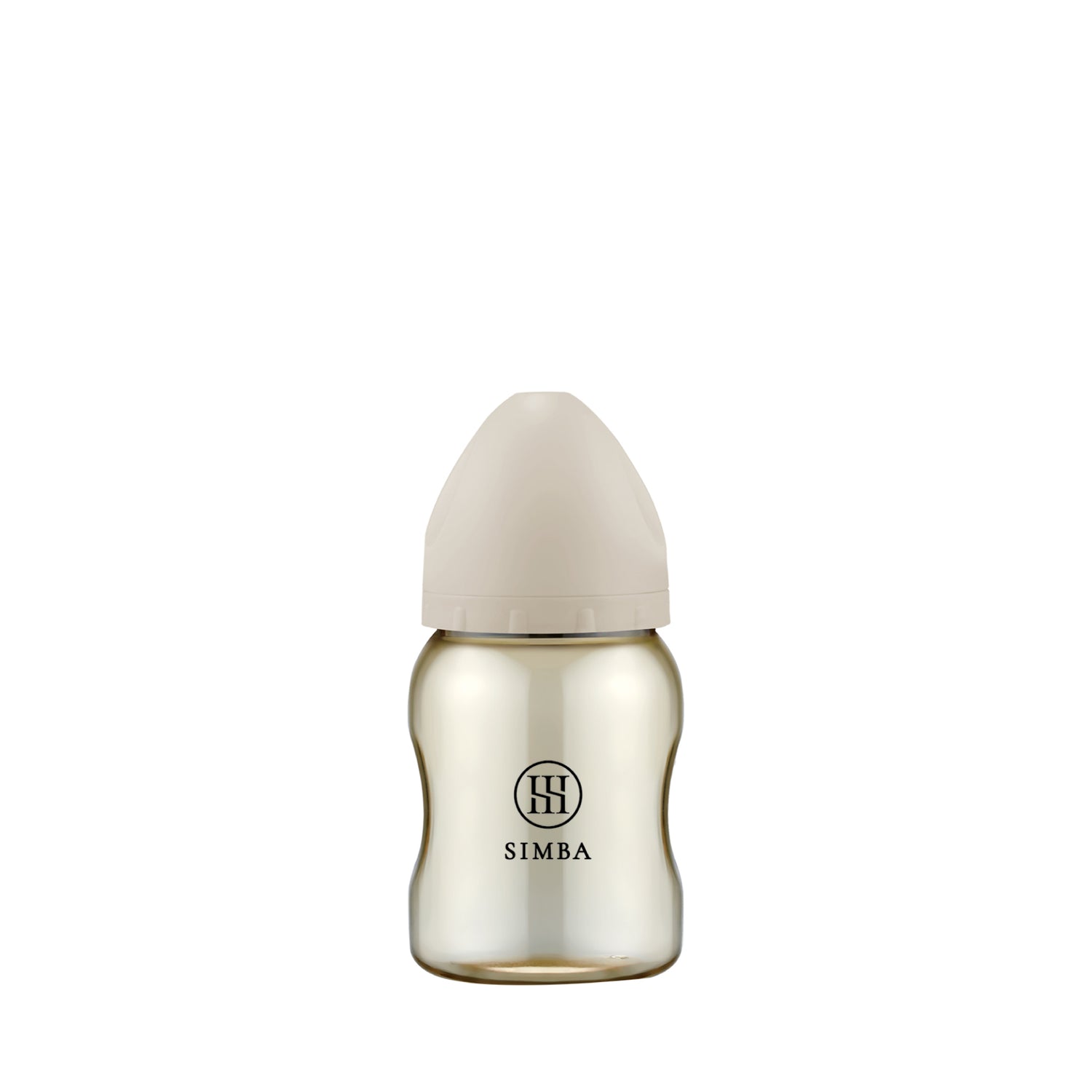 小獅王辛巴｜蘊蜜鉑金PPSU寬口防脹氣奶瓶 200ml－【奶茶色】新生兒適用（圓孔S）
