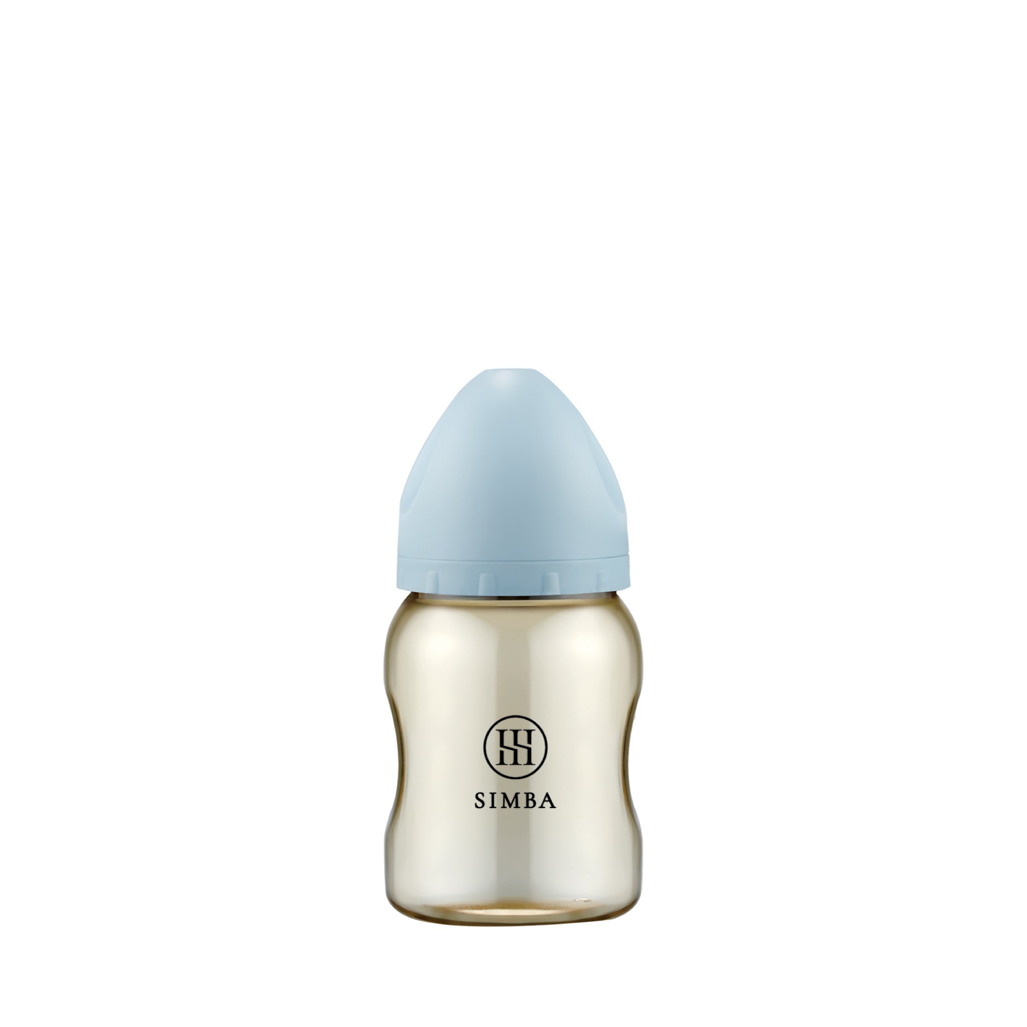 小獅王辛巴｜蘊蜜鉑金PPSU寬口防脹氣奶瓶 200ml－【晨藍】新生兒適用（圓孔S）
