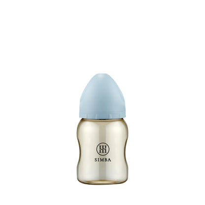 小獅王辛巴｜蘊蜜鉑金PPSU寬口防脹氣奶瓶 200ml－【晨藍】新生兒適用（圓孔S）
