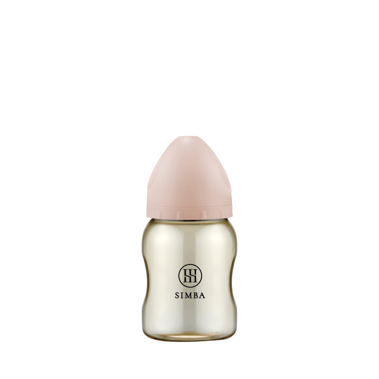 小獅王辛巴｜蘊蜜鉑金PPSU寬口防脹氣奶瓶 200ml－【栗粉】新生兒適用（圓孔S）
