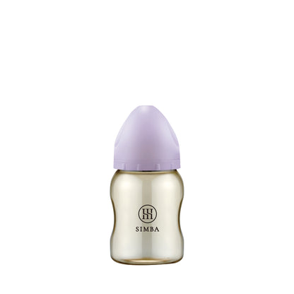小獅王辛巴｜蘊蜜鉑金PPSU寬口防脹氣奶瓶 200ml－【紫芙】新生兒適用（圓孔S）


