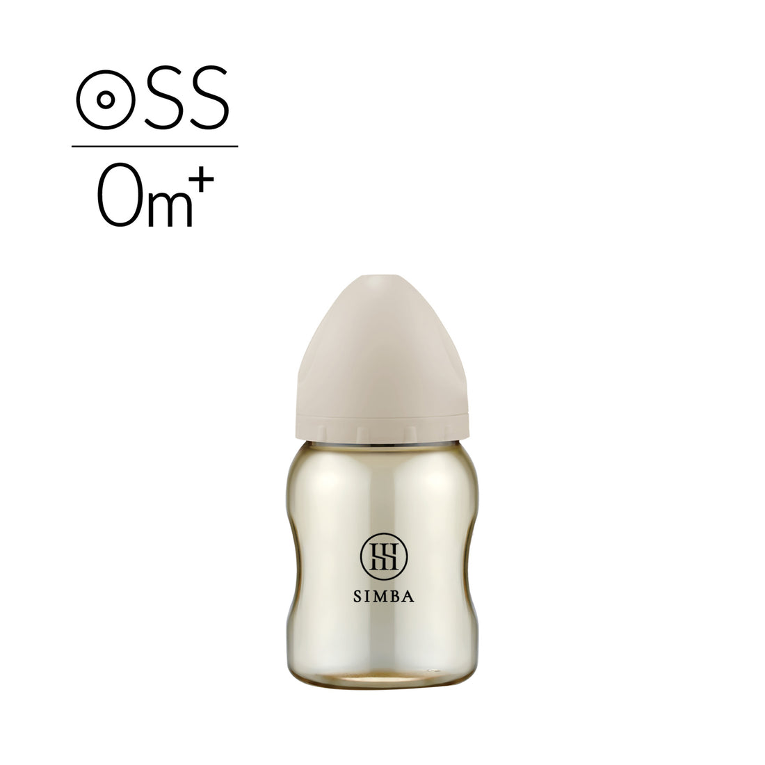 Simba | Allongé PPSU Wide Neck Anti-Colic Feeding Bottle 200ml -Nook【Beige】Newborn (Round Hole SS)