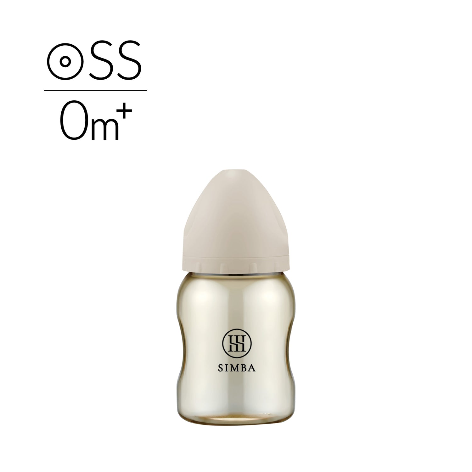 Simba | Allongé PPSU Wide Neck Anti-Colic Feeding Bottle 200ml -Nook【Beige】Newborn (Round Hole SS)