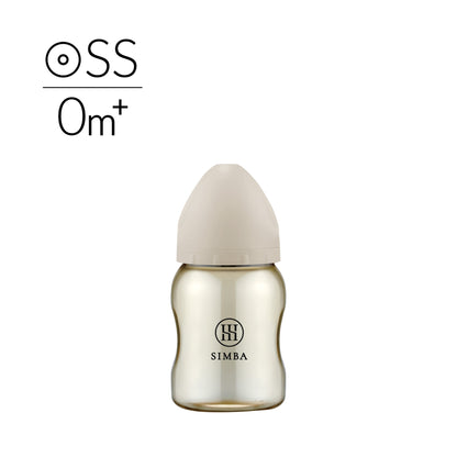 Simba | Allongé PPSU Wide Neck Anti-Colic Feeding Bottle 200ml -Nook【Beige】Newborn (Round Hole SS)