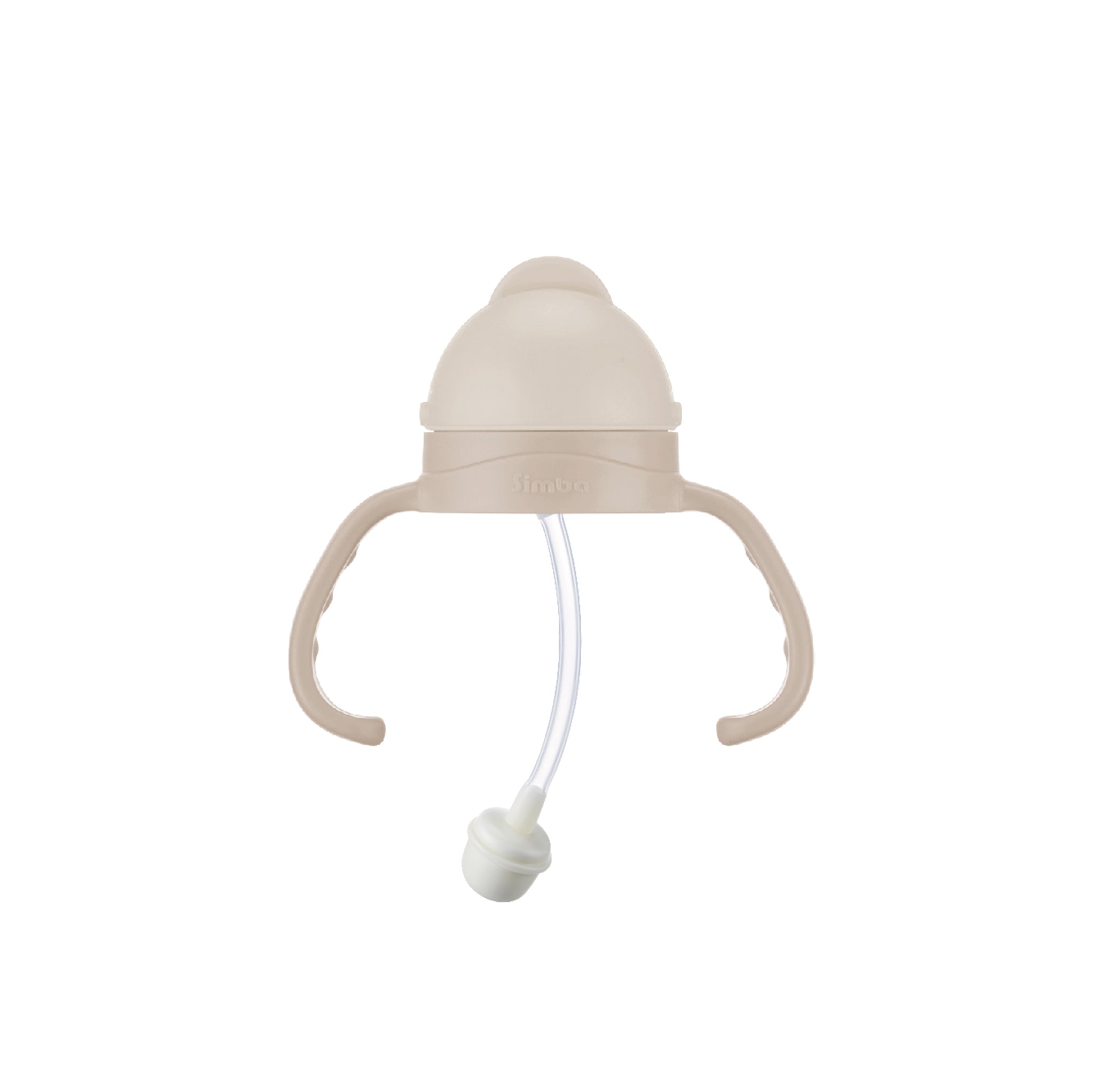 Simba No.7 Anti-Leak Straw &amp; Handle Set (Wide Neck) -Nook【Beige】【6m+】