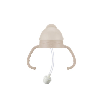 Simba No.7 Anti-Leak Straw &amp; Handle Set (Wide Neck) -Nook【Beige】【6m+】