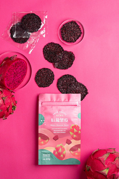 菓然實在【紅龍果果乾 Dried Red Dragon Fruit 】 無糖 天然無添加 60g