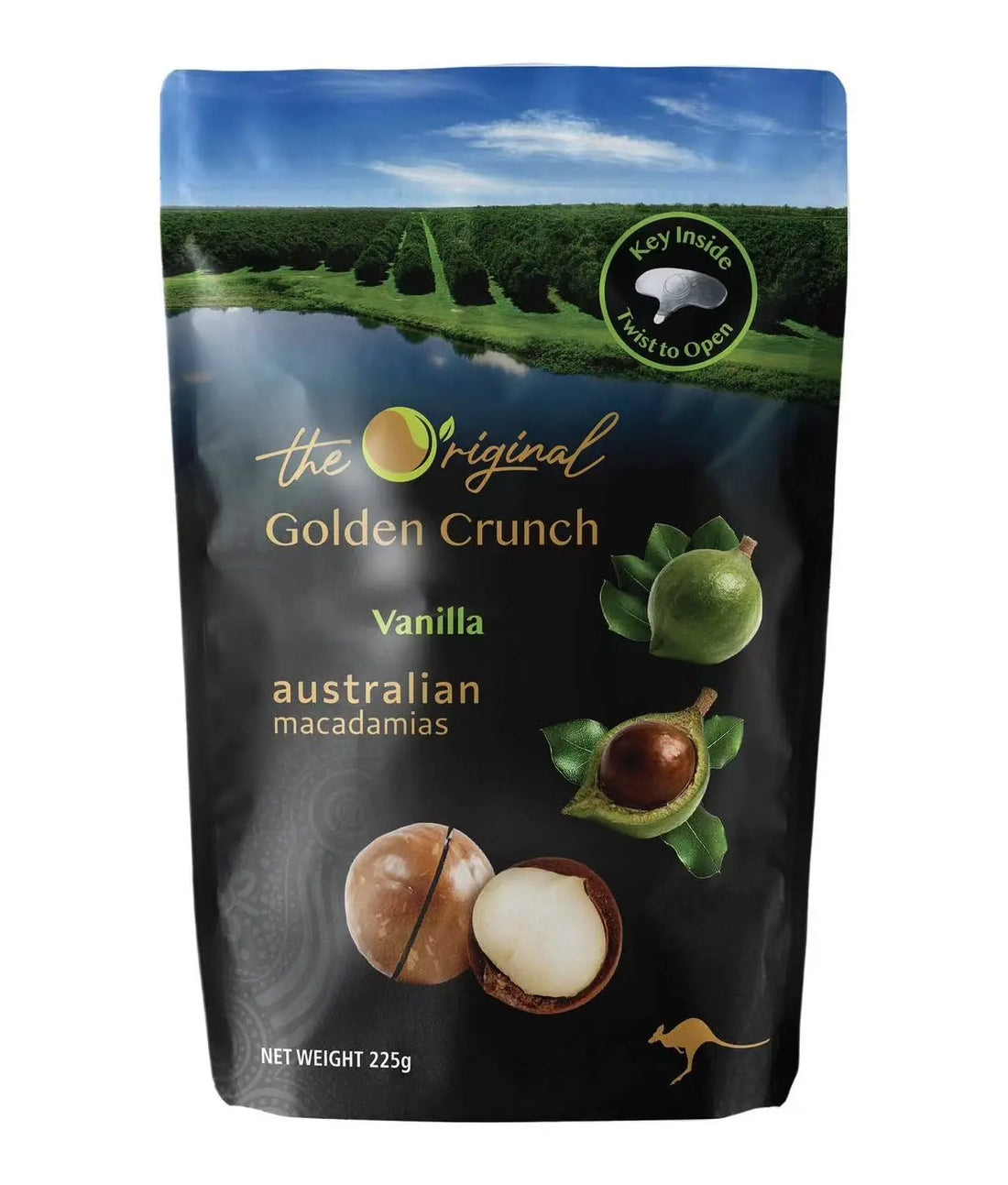 The Original Golden Crunch Macadamias【Vanilla】225g Happy Nut