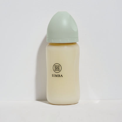 小獅王辛巴｜蘊蜜鉑金PPSU寬口防脹氣奶瓶 270ml－【綠沐】全齡適用（十字孔M）
