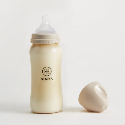 小獅王辛巴｜蘊蜜鉑金PPSU寬口防脹氣奶瓶 270ml－【奶茶色】全齡適用（十字孔M）

