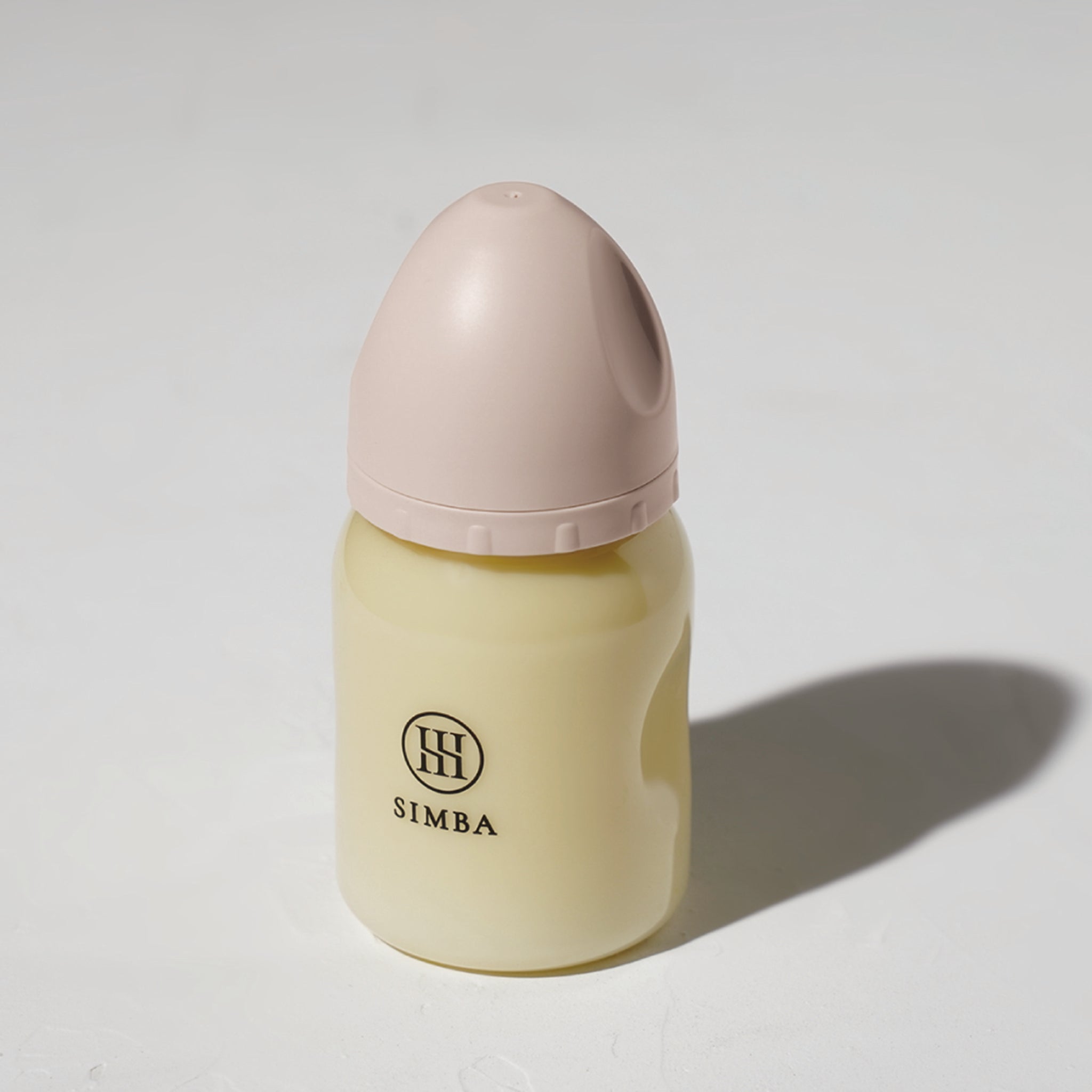 小獅王辛巴｜蘊蜜鉑金PPSU寬口防脹氣奶瓶 200ml－【栗粉】新生兒適用（圓孔S）
