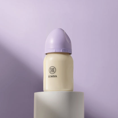 小獅王辛巴｜蘊蜜鉑金PPSU寬口防脹氣奶瓶 200ml－【紫芙】新生兒適用（圓孔S）

