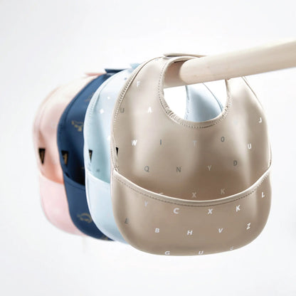 【NEW ARRIVALS】Simba Waterproof Baby Bib【Cream Alphabet】 - Anini Baby Australia