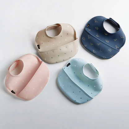 【NEW ARRIVALS】Simba Waterproof Baby Bib【Cream Alphabet】 - Anini Baby Australia