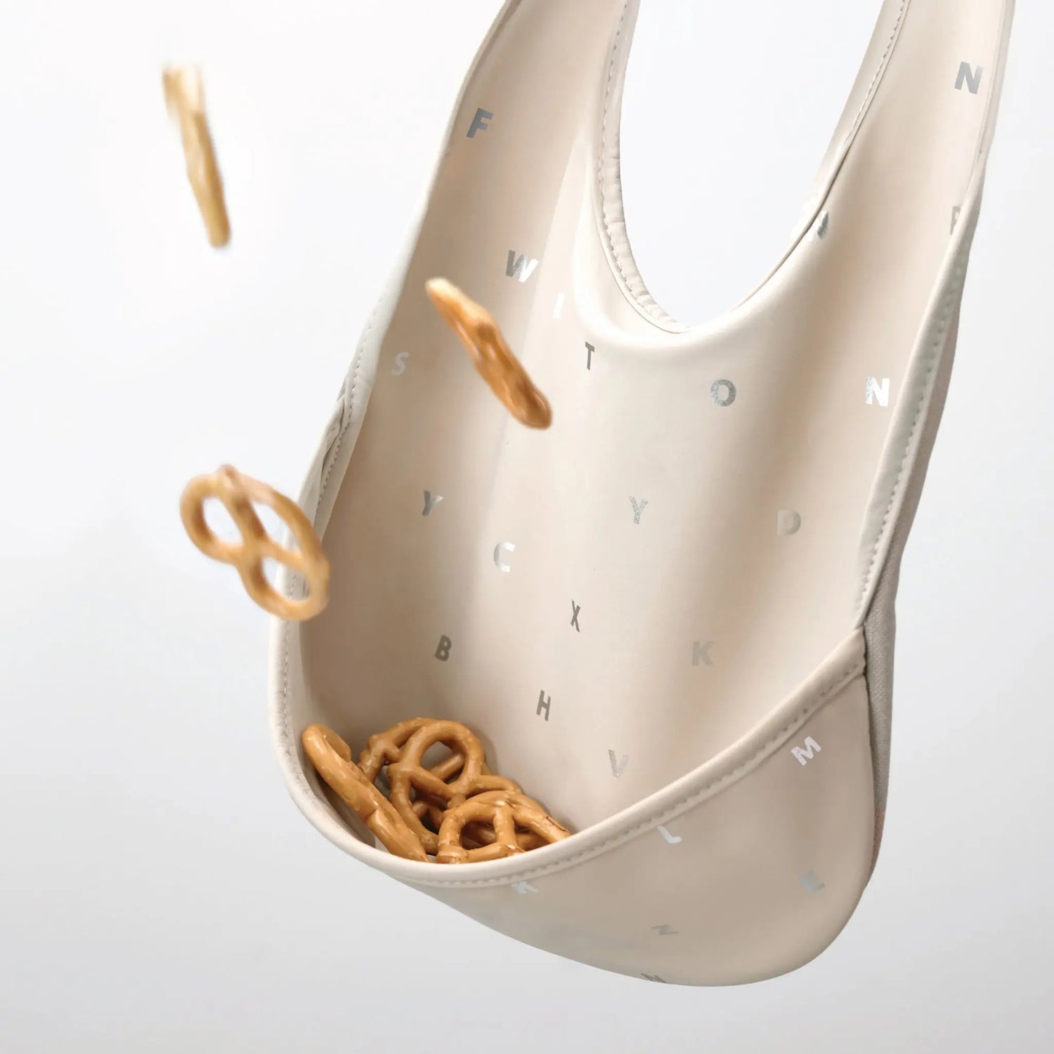 【NEW ARRIVALS】Simba Waterproof Baby Bib【Cream Alphabet】 - Anini Baby Australia