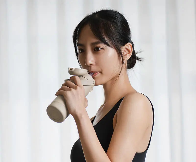 Simba | TEENYLITE Thermal Bottle with Straw 450ml -Nook【Beige】 Simba