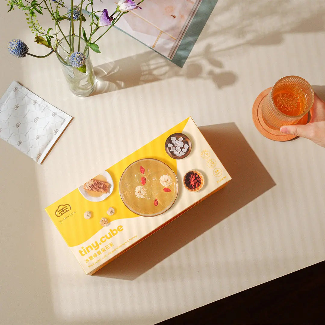 Jin Man Tang【Tiny.Cube】Rock Sugar Honey Chrysanthemum Tea (23g x 30) / pack Jing Man Tang